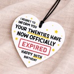 Funny 30th Birthday Gift for Him Her Expired Acrylic Heart