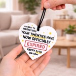 Funny 30th Birthday Gift for Him Her Expired Acrylic Heart