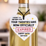 Funny 30th Birthday Gift for Him Her Expired Acrylic Heart