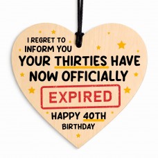 Funny 40th Birthday Gift for Him or Her Expired Gift For Mum Dad