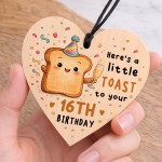 16th Birthday Gift For Daughter Granddaughter Niece Wood Heart