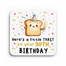 30th Birthday Gift For Women Drinks Coaster Wine Champagne Gift