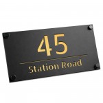 Number Signs Personalised House Door Plaque Matt Black Gold Number Signs Personalised House Door Plaque Matt Black Gold