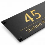Number Signs Personalised House Door Plaque Matt Black Gold Number Signs Personalised House Door Plaque Matt Black Gold