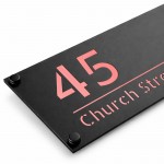 House Sign Door Number Personalised Address Plaque Rose Gold