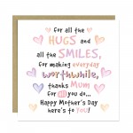 Thank You Card For Mum Happy Mothers Day Card With Kraft Enveloe Thank You Card For Mum Happy Mothers Day Card With Kraft Enveloe