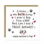 Funny Happy Mothers Day Card From The Dog Puppy With Envelope