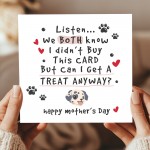 Funny Happy Mothers Day Card From The Dog Puppy With Envelope