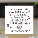 Funny Happy Mothers Day Card From The Dog Puppy With Envelope
