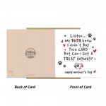 Funny Happy Mothers Day Card From The Dog Puppy With Envelope