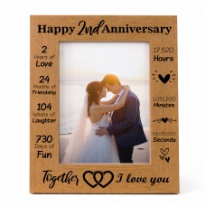 Gift For 2nd Anniversary For Husband Wife Anniversary Frame