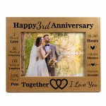 3rd Anniversary Wedding Gift Couples Gift Photo Frame Present