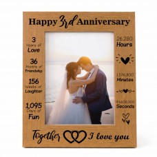 Gift For 3rd Anniversary For Husband Wife Anniversary Frame