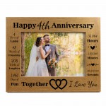 4th Anniversary Wedding Gift Couple Gift Photo Frame Present