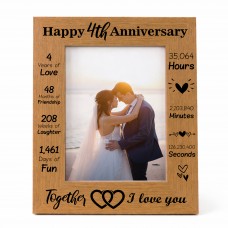 Gift For 4th Anniversary For Husband Wife Anniversary Frame