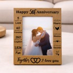 Gift For 5th Anniversary For Husband Wife Anniversary Frame