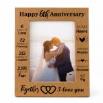 Gift For 6th Anniversary For Husband Wife Anniversary Frame