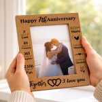 Gift For 7th Anniversary For Husband Wife Anniversary Frame