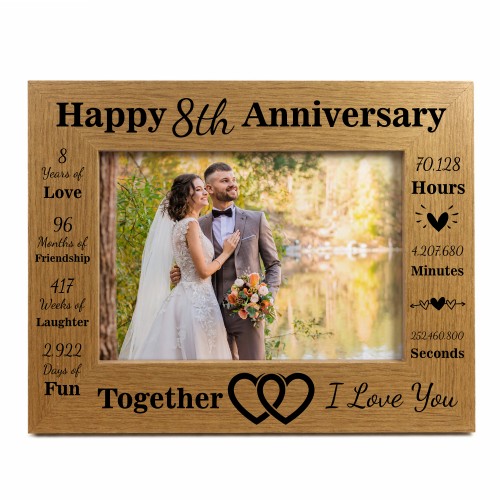 8th Anniversary Wedding Gift Couple Photo Frame 8th Anniversary 8th Anniversary Wedding Gift Couple Photo Frame 8th Anniversary