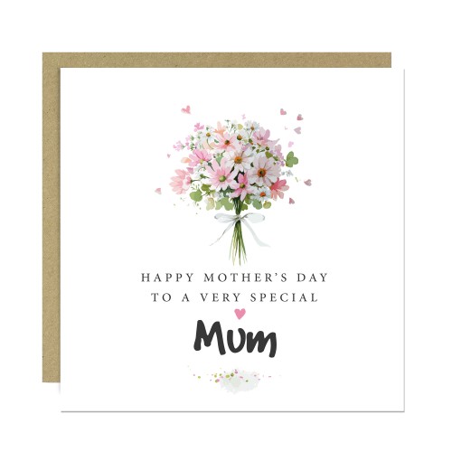 Happy Mothers Day To A Very Special Mum Card With Kraft Envelope