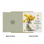 Card For Wonderful Mum, Mothers Day Card With Kraft Envelope