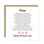 Thank You Card For Mothers Day Mum Poem Mothers Day Card Thank You Card For Mothers Day Mum Poem Mothers Day Card