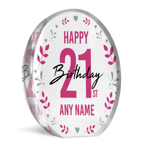 Personalised 21st Birthday Gift For Women 21 Years Birthday Gift
