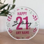 Personalised 21st Birthday Gift For Women 21 Years Birthday Gift