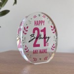 Personalised 21st Birthday Gift For Women 21 Years Birthday Gift