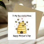 Mothers Day Card To My Bee Utiful Mum Funny Mothers Day Card Mothers Day Card To My Bee Utiful Mum Funny Mothers Day Card