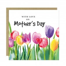 Cute Card For Mum On Mothers Day With Kraft Envelope Floral Card
