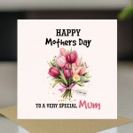 Mothers Day Card Happy Mothers Day Card With Kraft Envelope