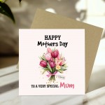 Mothers Day Card Happy Mothers Day Card With Kraft Envelope
