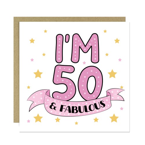 Funny 50th Birthday Card For Women Her Mum Auntie Nan Friend