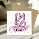 Funny 50th Birthday Card For Women Her Mum Auntie Nan Friend