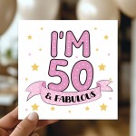 Funny 50th Birthday Card For Women Her Mum Auntie Nan Friend