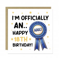 Funny 18th Birthday Card For Boys Him Son Officially An Adult