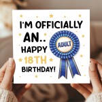 Funny 18th Birthday Card For Boys Him Son Officially An Adult