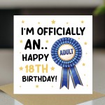 Funny 18th Birthday Card For Boys Him Son Officially An Adult
