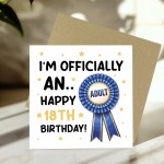 Funny 18th Birthday Card For Boys Him Son Officially An Adult