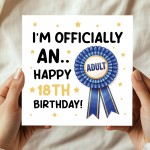 Funny 18th Birthday Card For Boys Him Son Officially An Adult