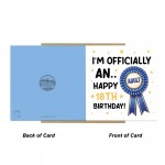 Funny 18th Birthday Card For Boys Him Son Officially An Adult