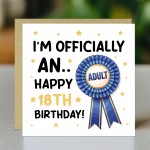 Funny 18th Birthday Card For Boys Him Son Officially An Adult