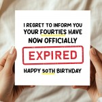 Funny 50th Birthday Card for Men Women Expired Hilarious Card