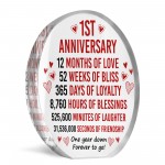 1st Anniversary Wedding Gifts for Wife Her Girlfriend Couples