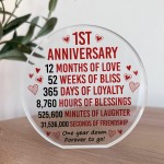 1st Anniversary Wedding Gifts for Wife Her Girlfriend Couples