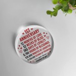 1st Anniversary Wedding Gifts for Wife Her Girlfriend Couples