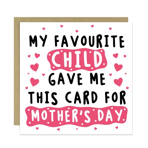 Funny Mothers Day Card From Daughter Son Humorous Mum Card