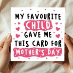 Funny Mothers Day Card From Daughter Son Humorous Mum Card