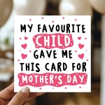 Funny Mothers Day Card From Daughter Son Humorous Mum Card